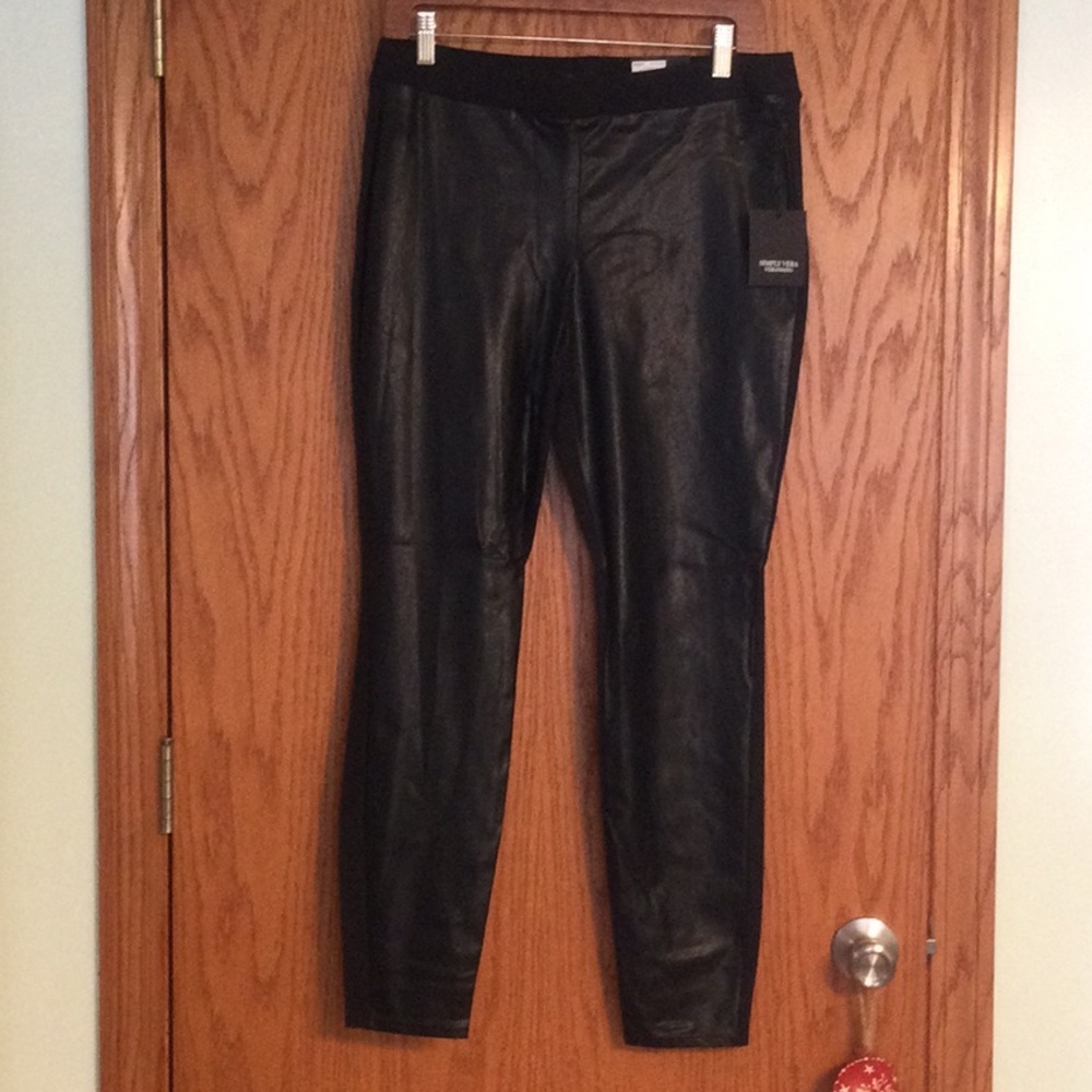 Simply Vera Vera Wang Faux Leather Legging Very Shaping
